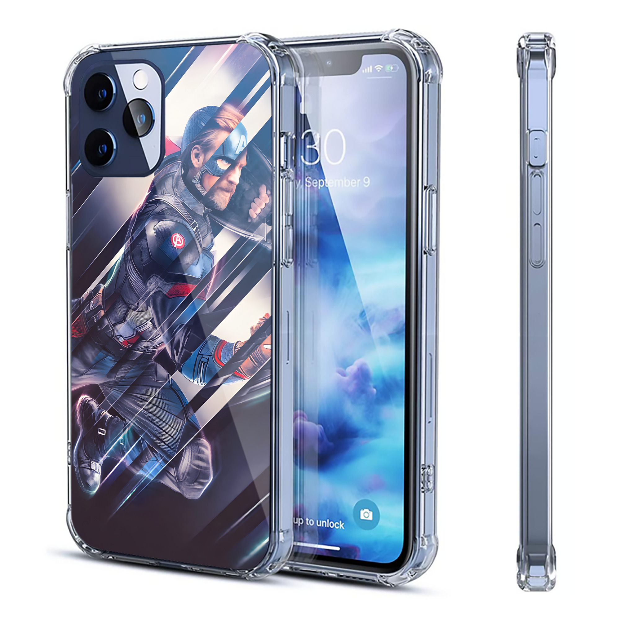 （画像用） アベンジャーズ The Avengers 【iPhone 12シリーズ対応】透明スマホケース（クリアソフトケース）